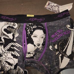 2 pack Ed Hardy Boxer Briefs L